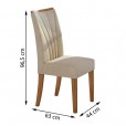 Conjunto de Mesa de Jantar Rovere Naturale/Off White com 6 Cadeiras Apogeu da Móveis Lopas