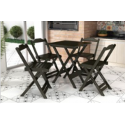 Conjunto de Mesa com 4 Cadeiras Dobráveis da Incobel